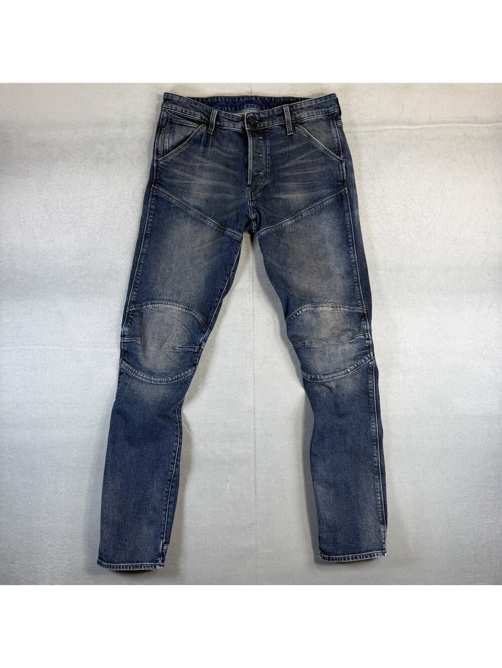 G-Star Raw 5620 3D Slim Jeans Mens 31x32 Blue Dark Wash Double Knee Stretch